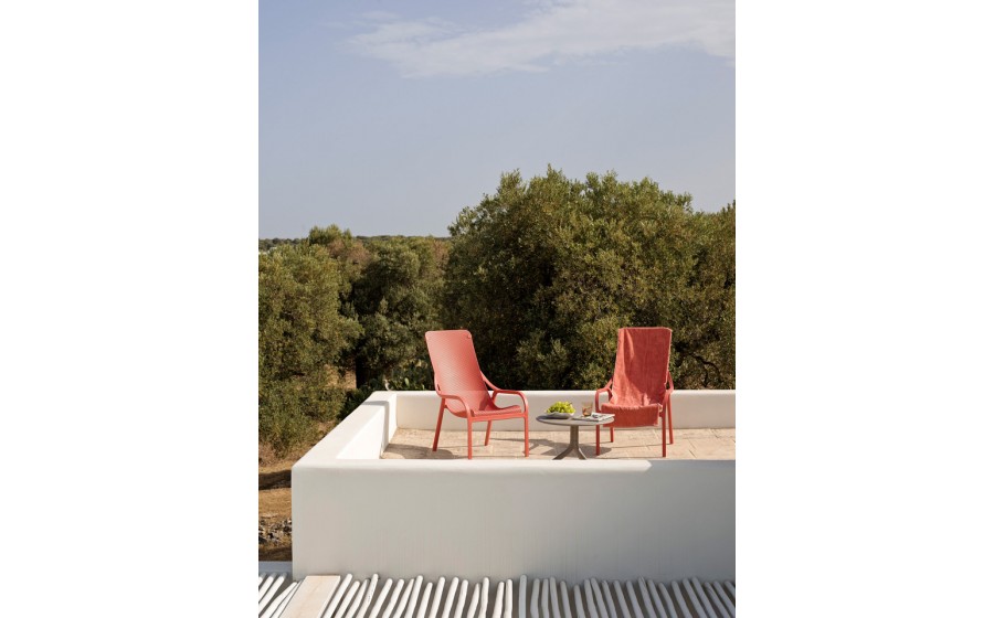 NARDI fotel ogrodowy NET LOUNGE czerwony
