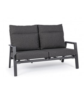 BIZZOTTO sofa 2-osobowa ogrodowa KLEDI  szara