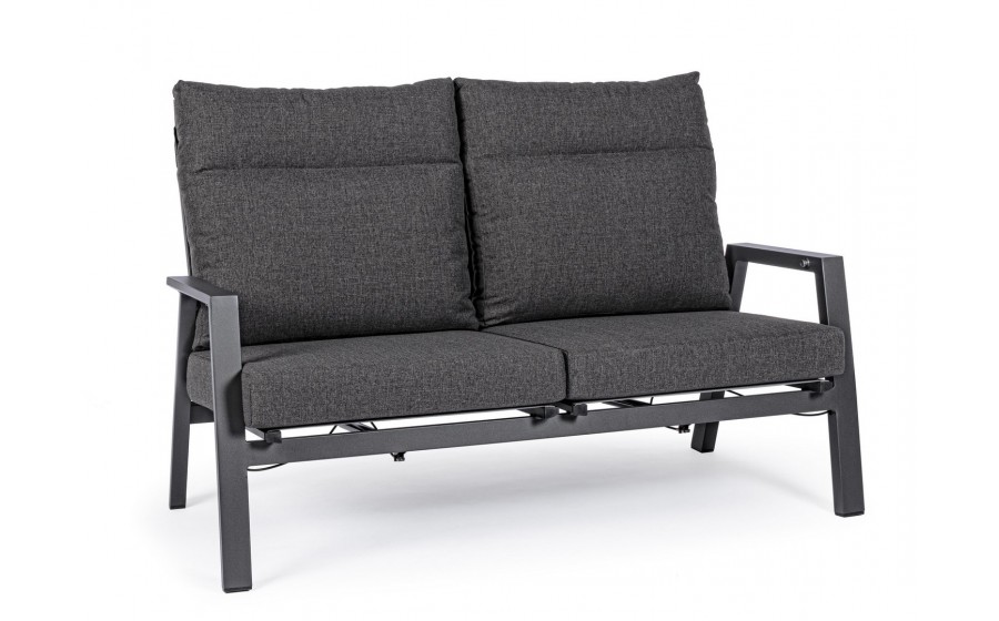 BIZZOTTO sofa 2-osobowa ogrodowa KLEDI  szara