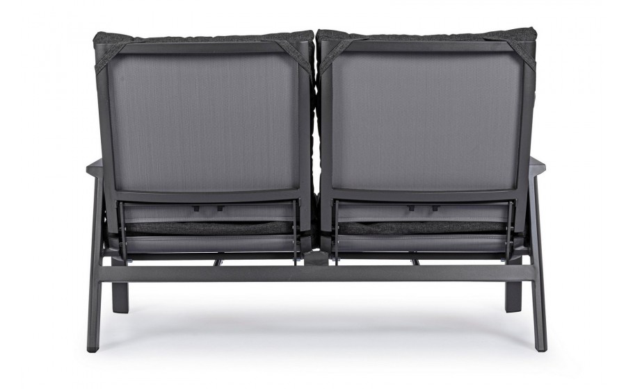 BIZZOTTO sofa 2-osobowa ogrodowa KLEDI  szara