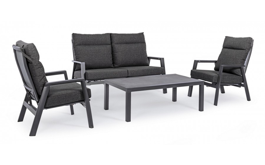 BIZZOTTO sofa 2-osobowa ogrodowa KLEDI  szara