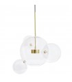 MOOSEE lampa wisząca CAPRI 4 złota - 60  LED, aluminium, szkło