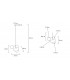 MOOSEE lampa wisząca CAPRI 4 złota - 60  LED, aluminium, szkło