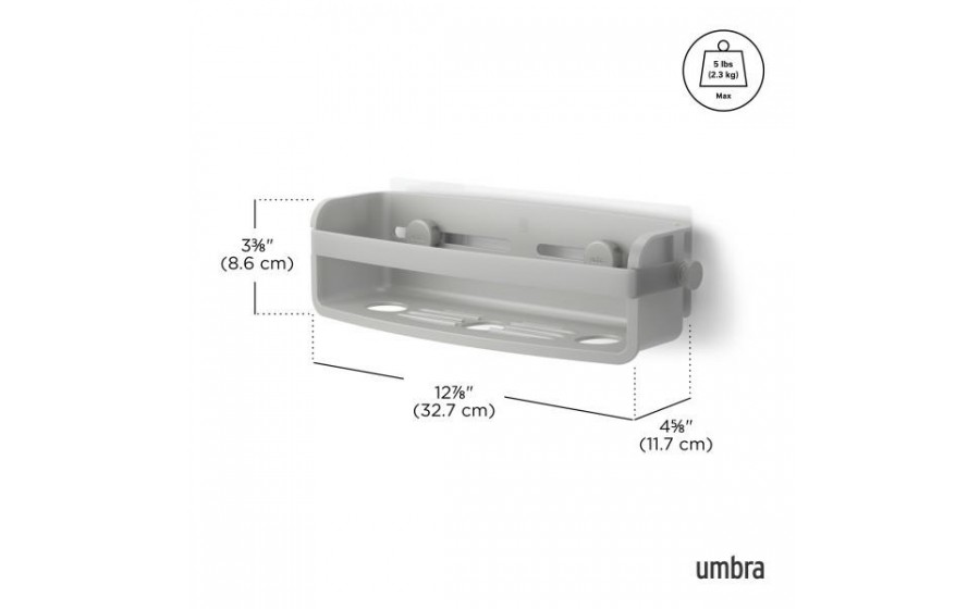 UMBRA półka prysznicowa FLEX szara