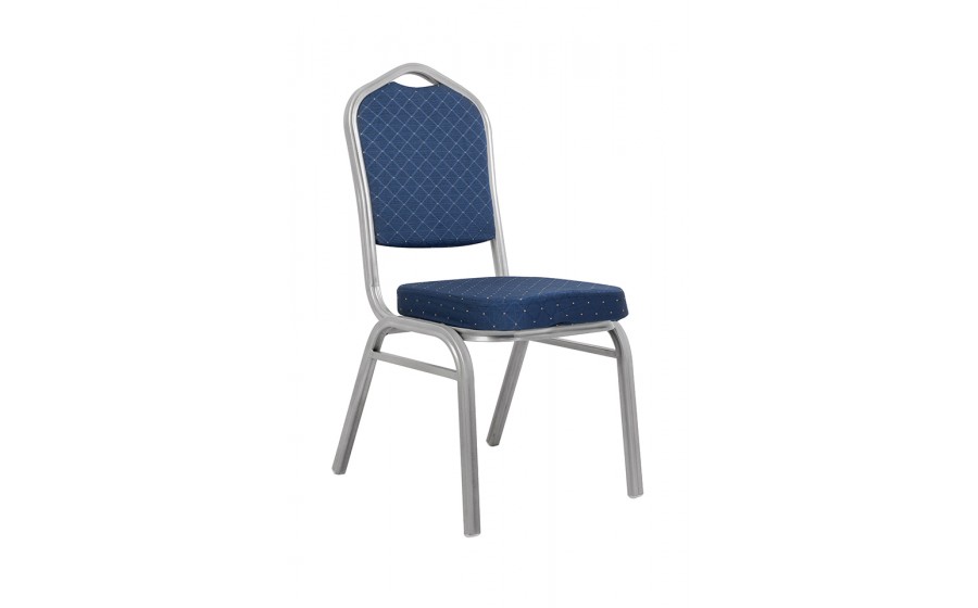 Krzesło bankietowe, konferencyjne ARES niebieskie, srebrne