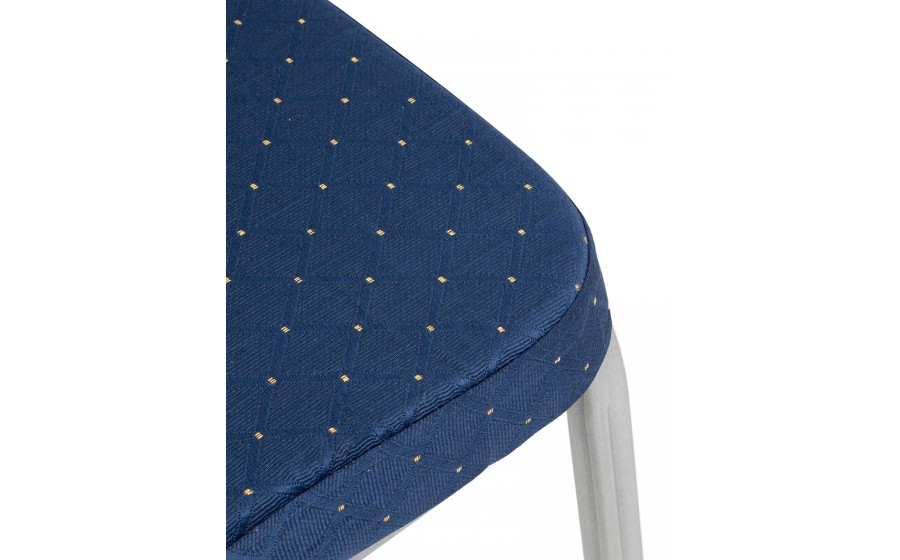 Krzesło bankietowe, konferencyjne ARES niebieskie, srebrne