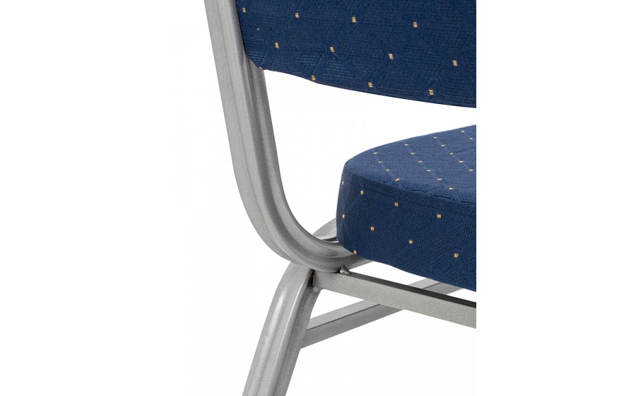 Krzesło bankietowe, konferencyjne ARES niebieskie, srebrne