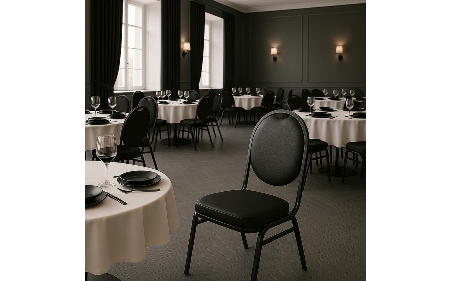 Krzesło bankietowe, konferencyjne HEBE czarne