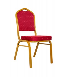 Krzesło bankietowe, konferencyjne HEROS czerwone, złote
