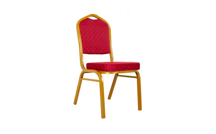 Krzesło bankietowe, konferencyjne HEROS czerwone, złote