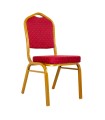Krzesło bankietowe, konferencyjne HEROS czerwone, złote