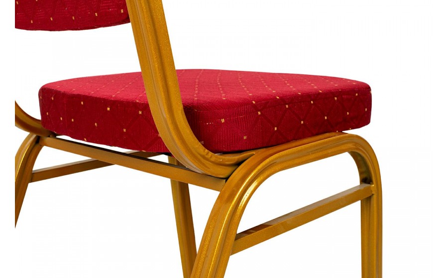 Krzesło bankietowe, konferencyjne HEROS czerwone, złote