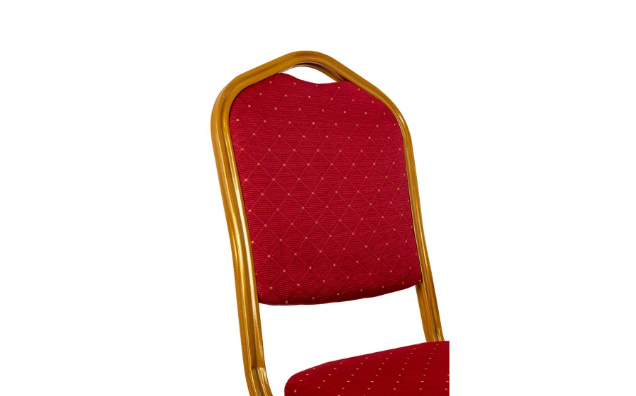 Krzesło bankietowe, konferencyjne HEROS czerwone, złote