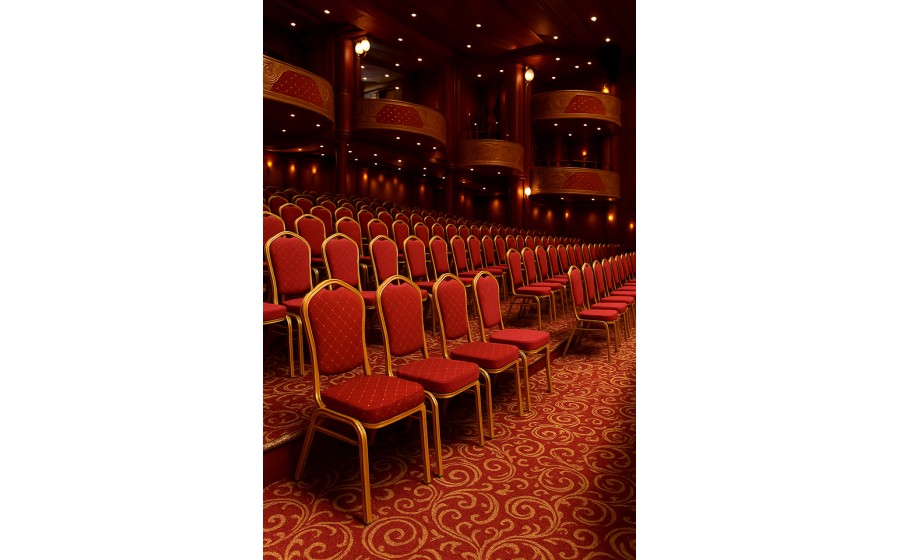 Krzesło bankietowe, konferencyjne HEROS czerwone, złote