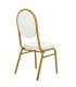Krzesło bankietowe, konferencyjne HESTIA biały, złoty