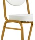 Krzesło bankietowe, konferencyjne HESTIA biały, złoty