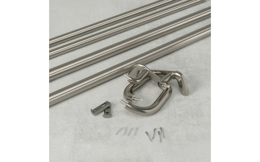 UMBRA karnisz TWILIGHT DOUBLE 76 - 213  cm srebrne
