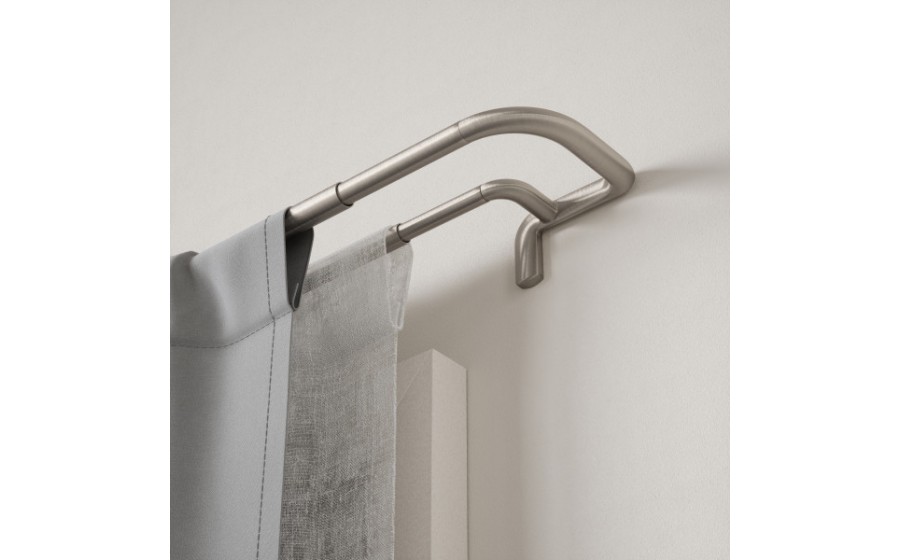 UMBRA karnisz TWILIGHT DOUBLE 168 - 365  cm srebrny