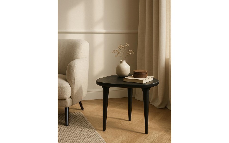 MaMaison stolik LAMINAR czarny / drewno