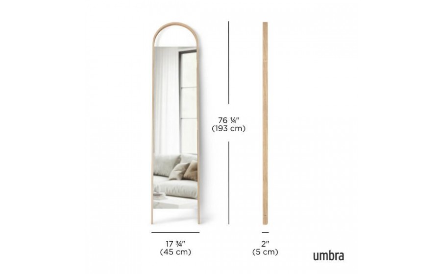 UMBRA lustro stojące BELLWOOD brązowe