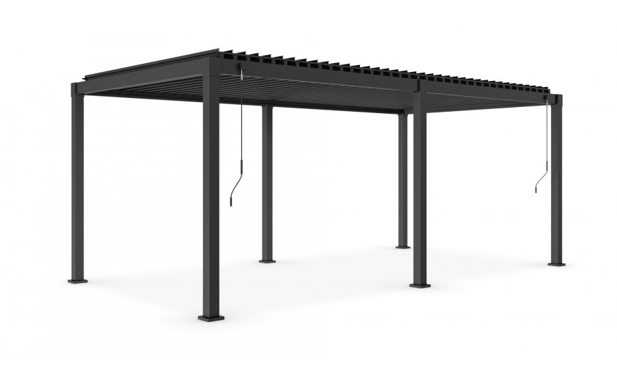 BIZZOTTO pergola ogrodowa GARDA 3x6  szara