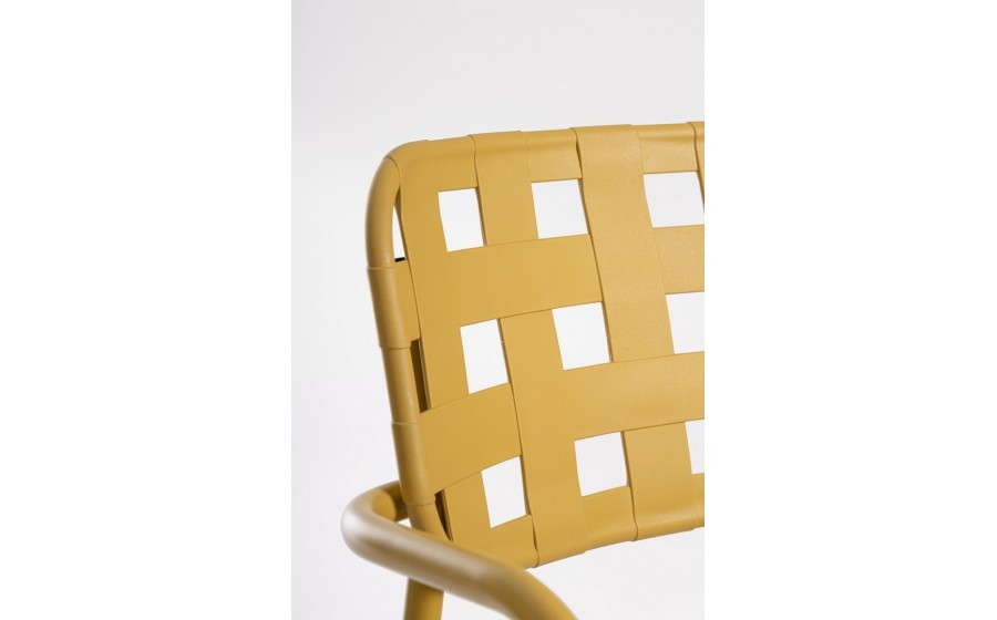 BIZZOTTO krzesło ogrodowe CLOVER ARM  żółte