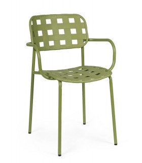 BIZZOTTO krzesło ogrodowe CLOVER ARM  zielone