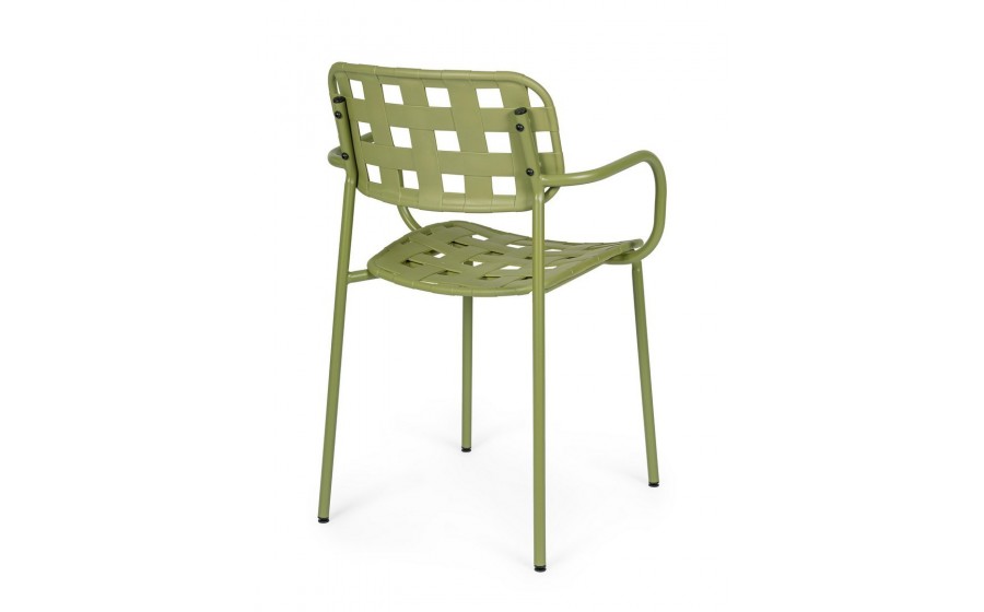 BIZZOTTO krzesło ogrodowe CLOVER ARM  zielone