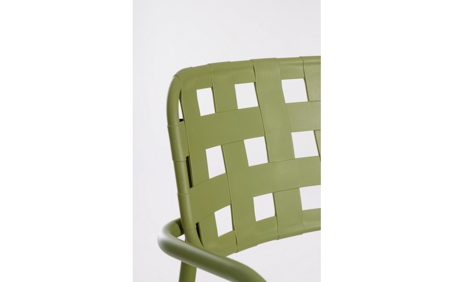 BIZZOTTO krzesło ogrodowe CLOVER ARM  zielone
