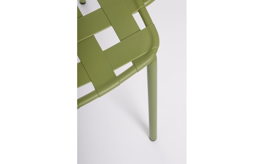 BIZZOTTO krzesło ogrodowe CLOVER ARM  zielone
