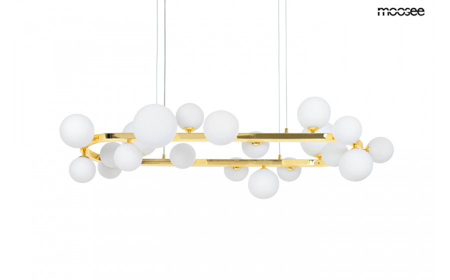 MOOSEE lampa wisząca ALURE OVAL 120  złota/mleczna