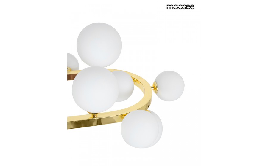 MOOSEE lampa wisząca ALURE OVAL 120  złota/mleczna