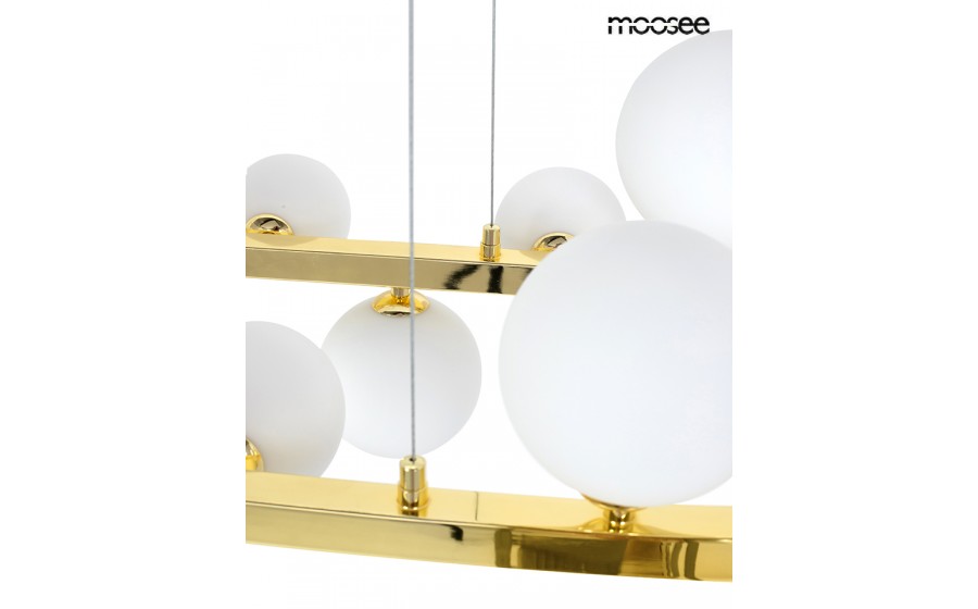 MOOSEE lampa wisząca ALURE OVAL 120  złota/mleczna