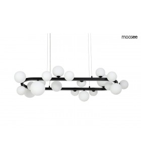 MOOSEE lampa wisząca ALURE OVAL 120  czarna/mleczna