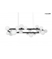 MOOSEE lampa wisząca ALURE OVAL 120  czarna/mleczna