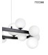 MOOSEE lampa wisząca ALURE OVAL 120  czarna/mleczna