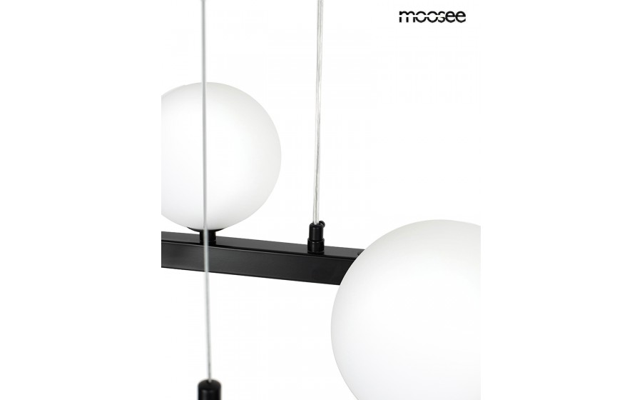 MOOSEE lampa wisząca ALURE OVAL 120  czarna/mleczna