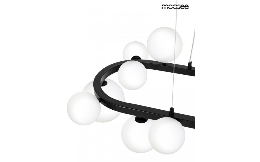 MOOSEE lampa wisząca ALURE OVAL 120  czarna/mleczna