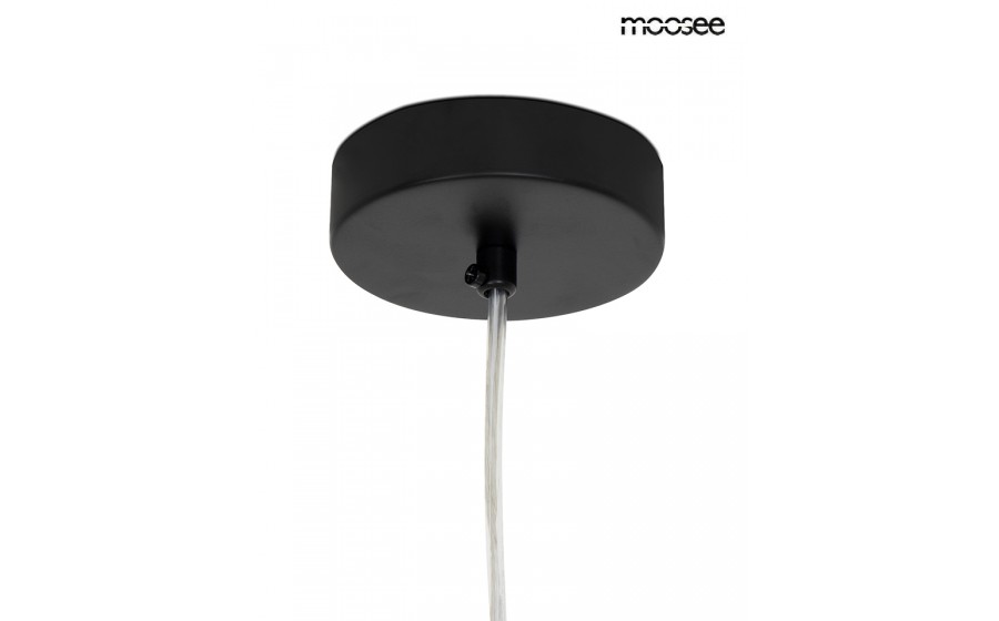 MOOSEE lampa wisząca ALURE OVAL 120  czarna/mleczna