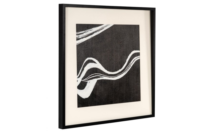 RICHMOND obraz JOZRA 80x80 cm  biało-czarny