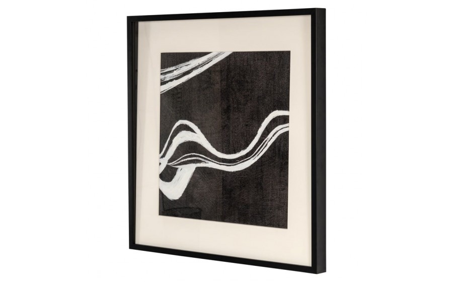 RICHMOND obraz JOZRA 80x80 cm  biało-czarny