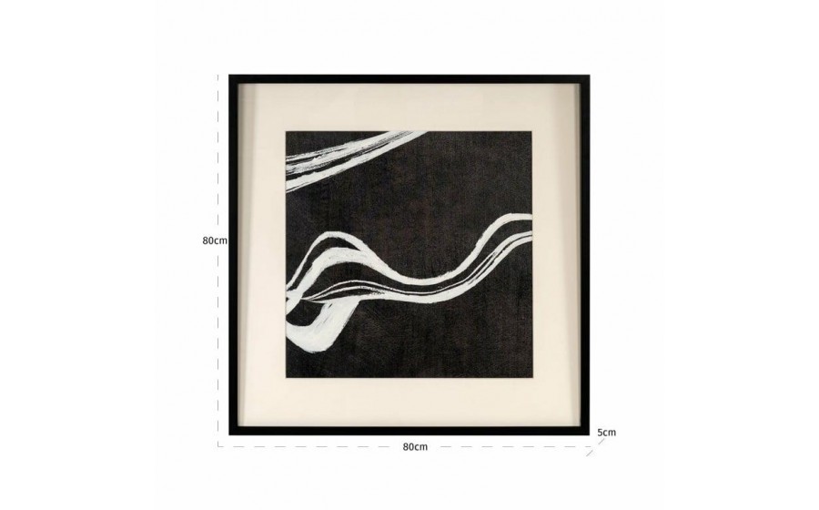 RICHMOND obraz JOZRA 80x80 cm  biało-czarny