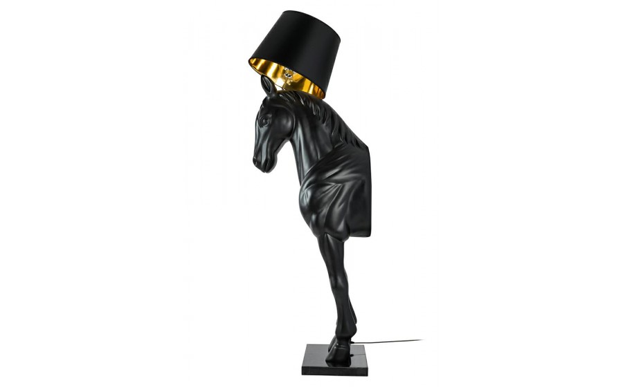 MOOSEE lampa podłogowa KOŃ HORSE STAND  M czarna - włókno szklane