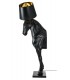 MOOSEE lampa podłogowa KOŃ HORSE STAND  M czarna - włókno szklane