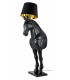 MOOSEE lampa podłogowa KOŃ HORSE STAND  M czarna - włókno szklane