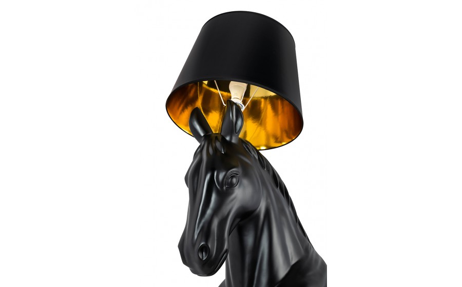 MOOSEE lampa podłogowa KOŃ HORSE STAND  M czarna - włókno szklane