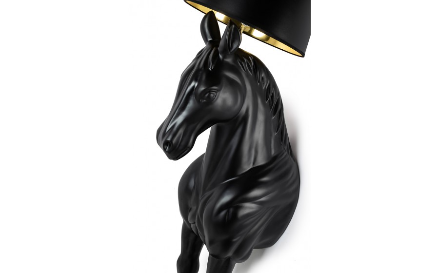 MOOSEE lampa podłogowa KOŃ HORSE STAND  M czarna - włókno szklane