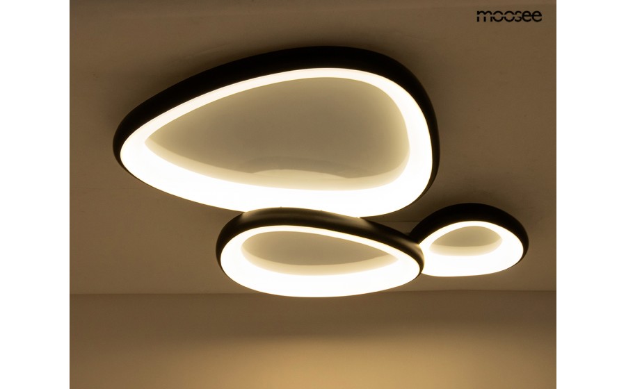 MOOSEE lampa sufitowa / plafon AREA 3  czarna