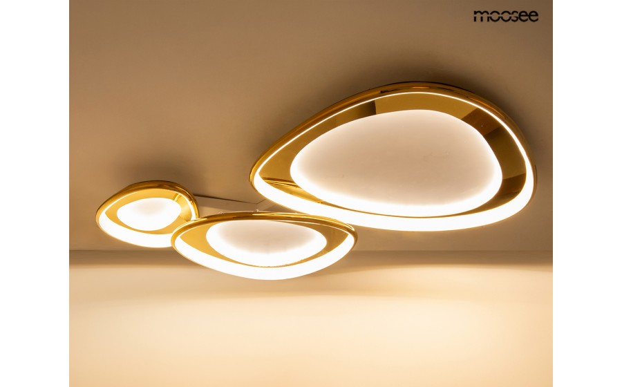 MOOSEE lampa sufitowa / plafon CELL 3  złota