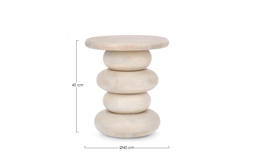 BIZZOTTO stolik kawowy LOPEZ 40 beżowy